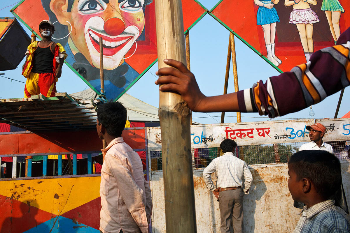 Circus at Sonepur Mela in India.